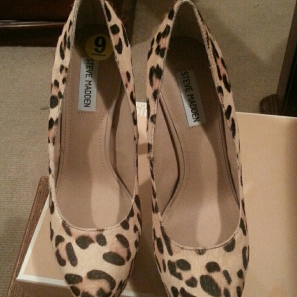 5inch Cow Hair Printed Platform Pumps!