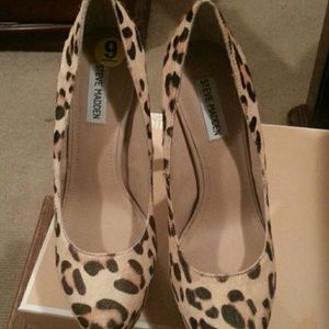 5inch Cow Hair Printed Platform Pumps!
