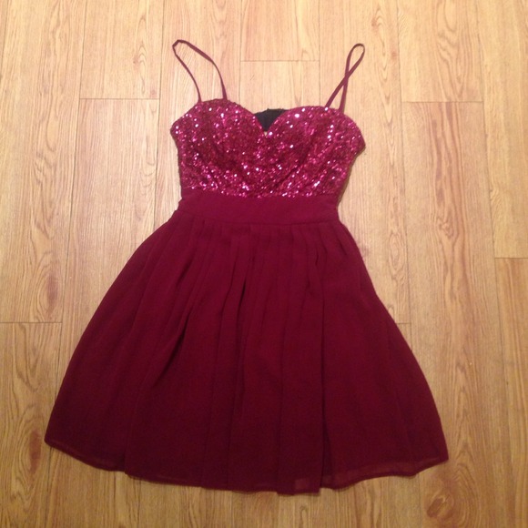 Burgundy Party Dress - REDUCED $