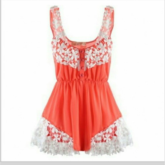 Coral Romper