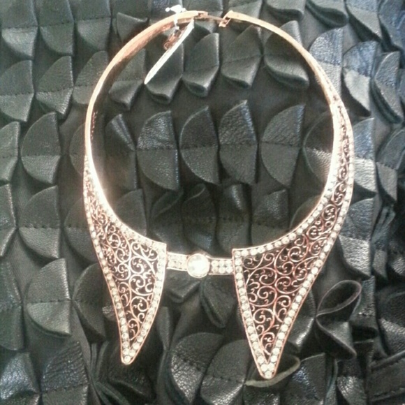 Jewelry - Detailed Embroidered Bronze Collar