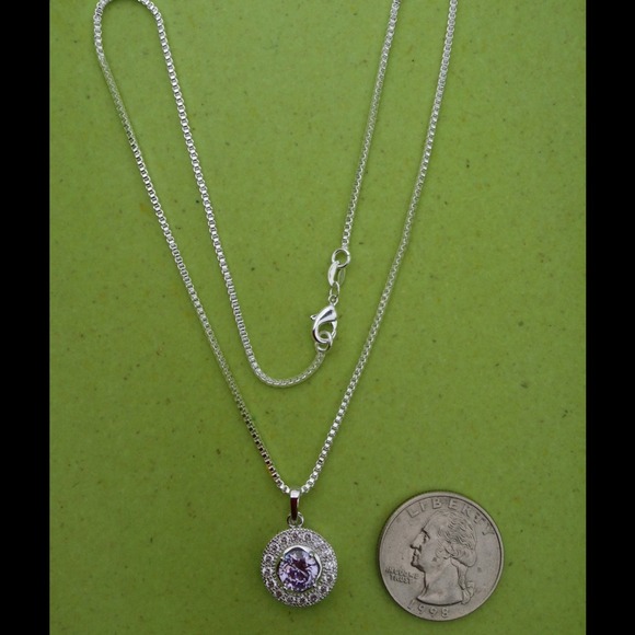 🎉HOST PICK🎉925 Silver Lavender Topaz Necklace💜 - Picture 3 of 4