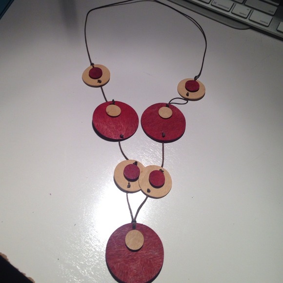 Wooden ethnic necklace