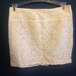 White lace skirt