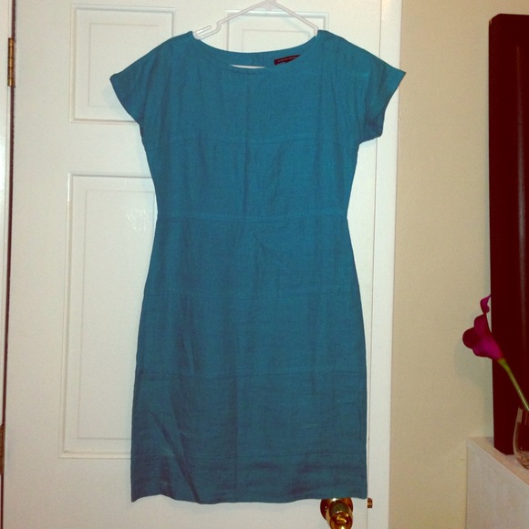Banana Republic Dresses & Skirts - ⬇️REDUCED Teal blue linen banana republic dress