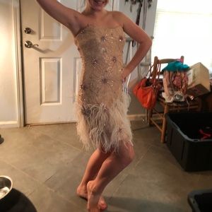 Badgley Mischka couture cocktail dress