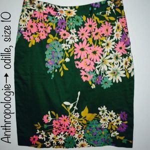 Floral print pencil skirt from Anthropologie