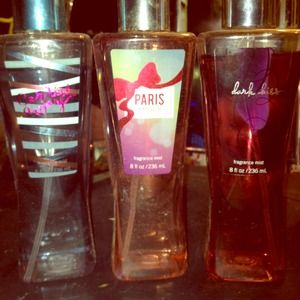 Three bath and bodyworks body spray