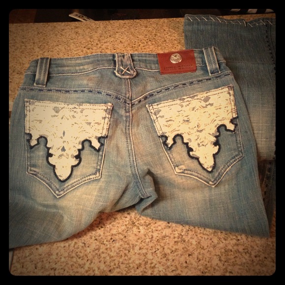 Antik Denim Lace Pocket Boot Cut Jean! On trend!!