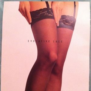 White Lace Knee High Lycra Stockings