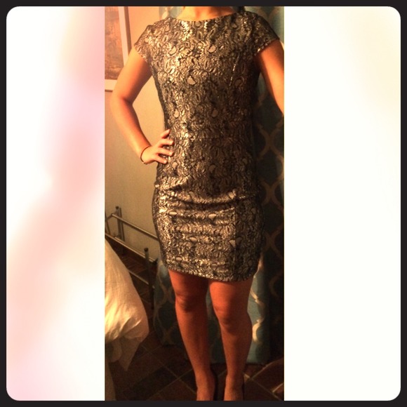 A NIKIBIKI black and silver lace dress!