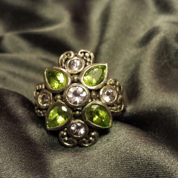 SOLD SS Green Amethyst Ring
