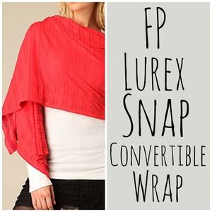 Free People Lurex Snap Convertible Wrap