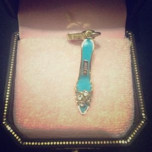 Juicy Couture turquoise high heel shoe charm