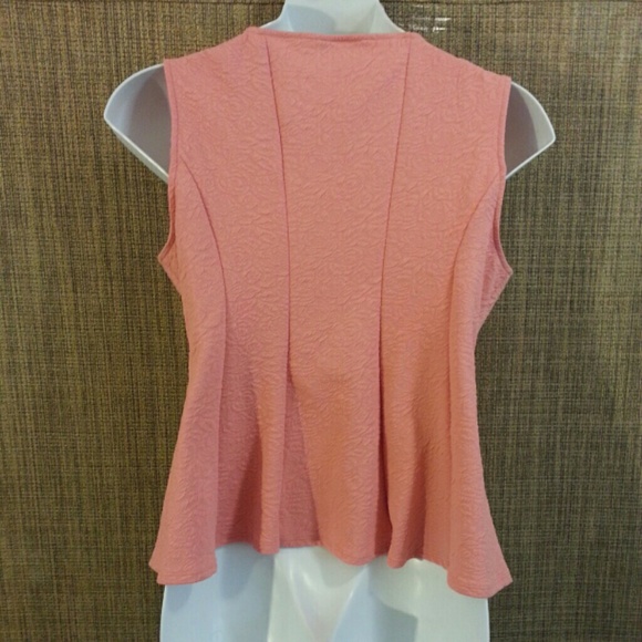 ***NOT AVAILABLE*** Pink Melon Peplum Top - Picture 2 of 2
