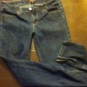 F21 Denim Zipper Skinnies