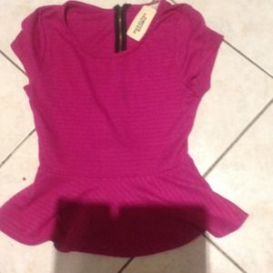 Pink peplum shirt