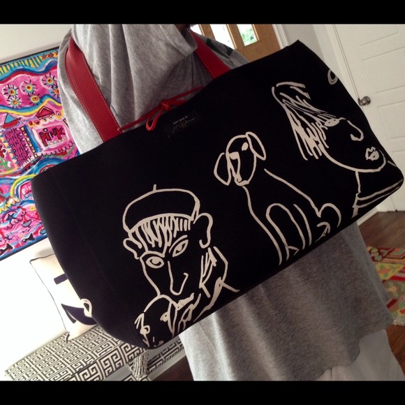 SOLD Kate Spade Maira Kalman Canvas Tote Bag Purse - Picture 3 of 4