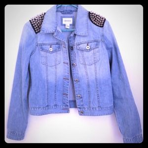 Denim Jacket w/ Shoulder Studs