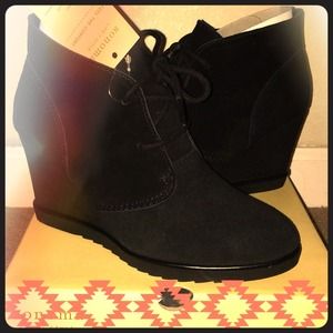 Sonoma Suede Black Wedge Boot!