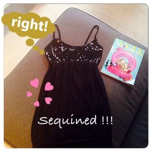 💕SOLD💕Sequined Black Top Nadine Made in Italy