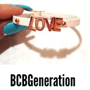 BCBGenerarion Mini Leather 'Love' Bracelet
