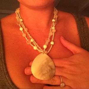 White Abalone shell necklace