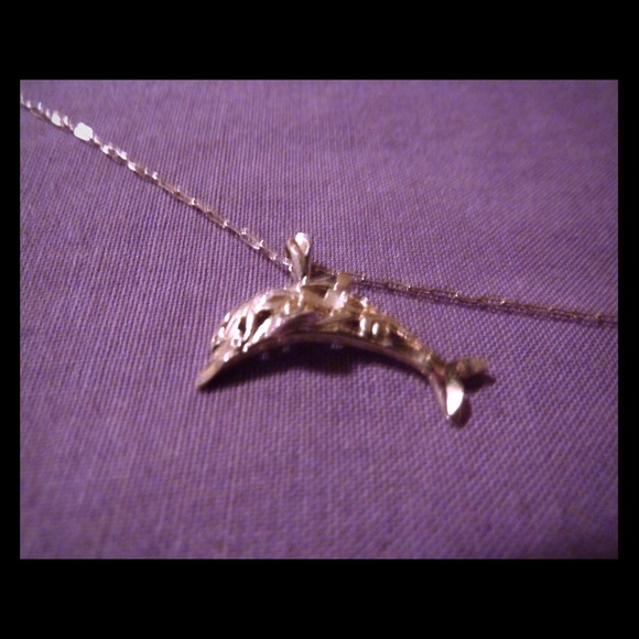 PRICE DROP!!  Sterling silver dolphin necklace
