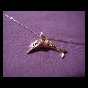 PRICE DROP!!  Sterling silver dolphin necklace