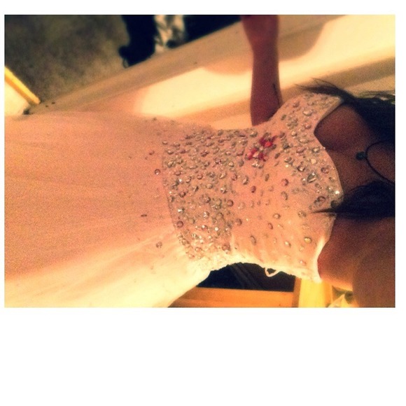Light pink prom dress