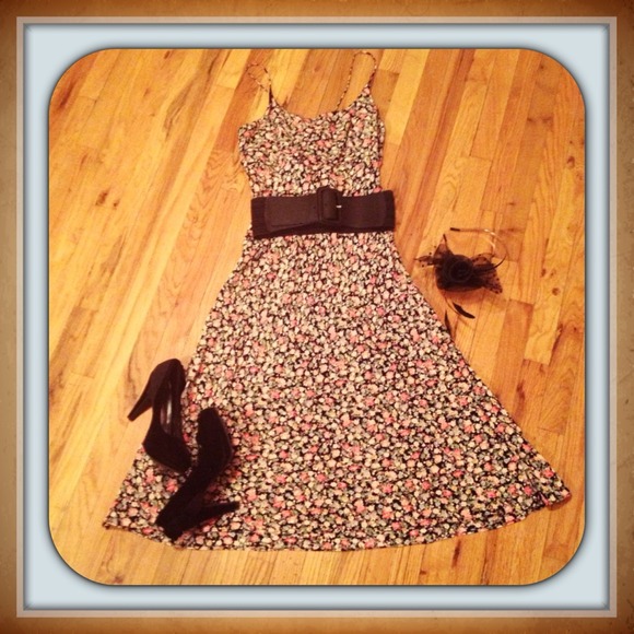 Angie Dresses & Skirts - 🎉HP 2/15/15🎉Pink flowers dress with FREE Belt