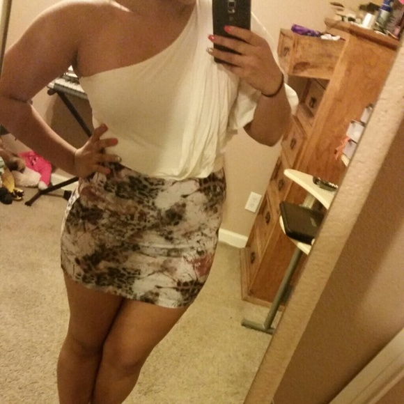 A tight fitted short dress