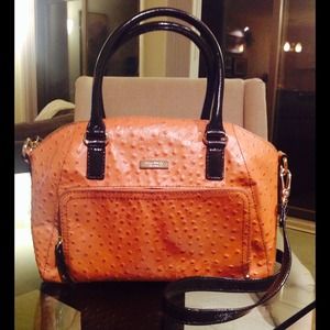 🚫SOLD🚫KATE SPADE Cognac Ostrich Embossed Bag