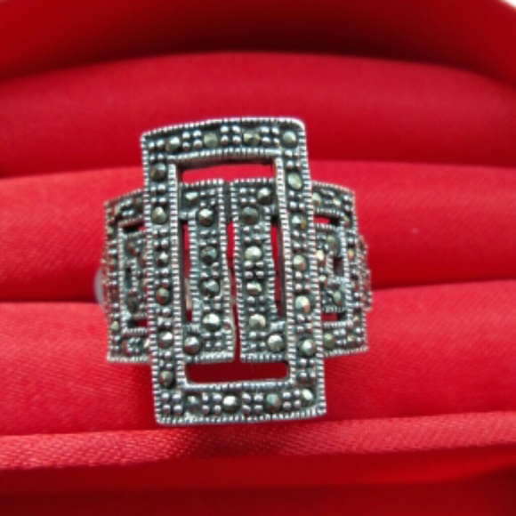 Rectangle ring Sterling Silver - Picture 1 of 2