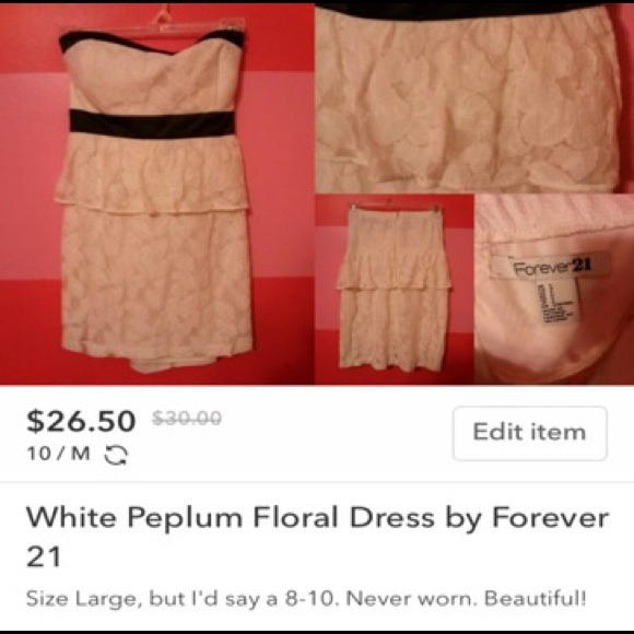 White peplum - Picture 1 of 1