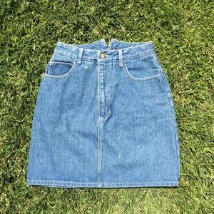 Vintage Paris Blues Jean Skirt