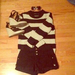 Striped knit sweater