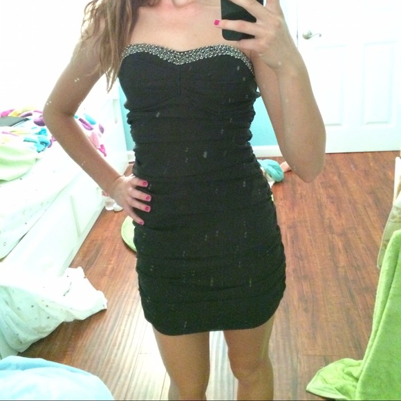 Black sequin dress