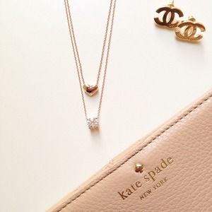 Heart and Solitaire Necklaces