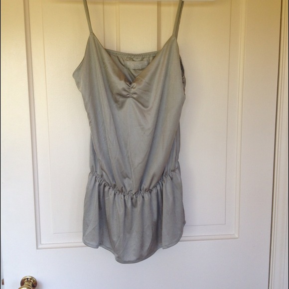 Urban outfitters silky silver cami tank top