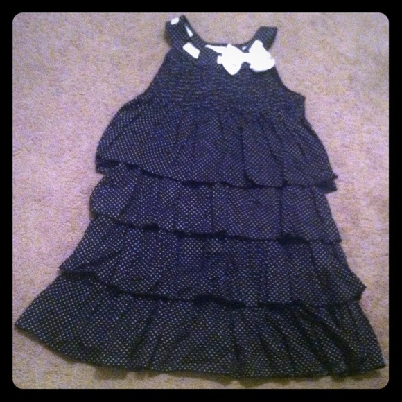 zara blue and white polka dot dress Zara Basic Dresses main image 1