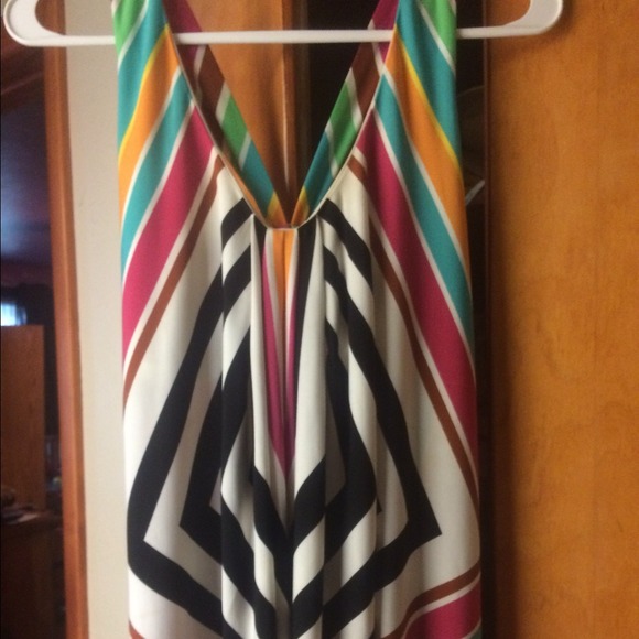 New York and company multi color maxi dress