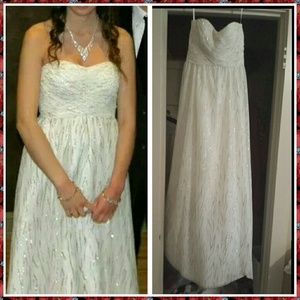 formal dress white/champane dress