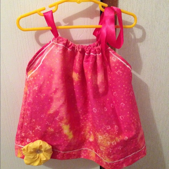 SOLD-Size 6-9 months pillow dress (handmade)