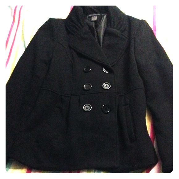 Black peacoat