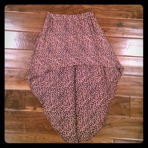 Brandy Melville Floral High to Low midi skirt.