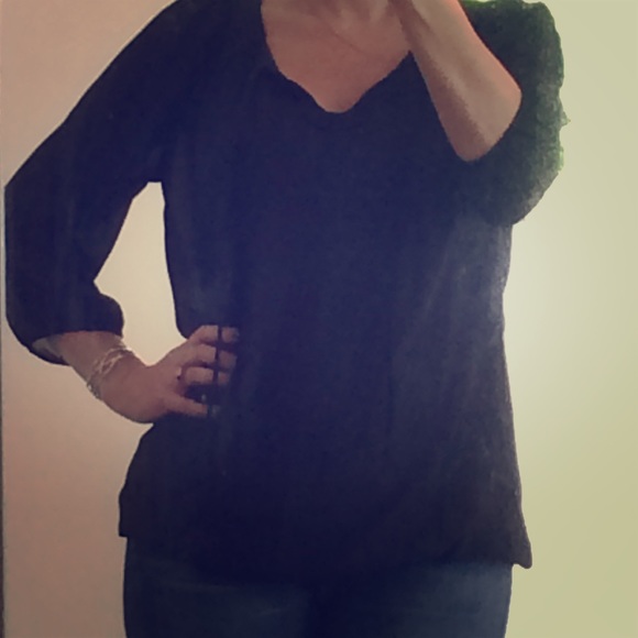 Reduced!! Nwot esprit black sheer size 6 shirt - Picture 1 of 4