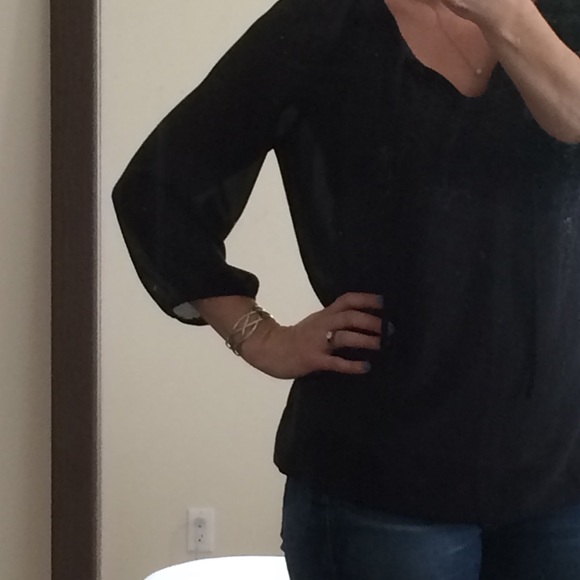 Reduced!! Nwot esprit black sheer size 6 shirt - Picture 4 of 4