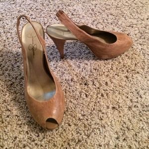 Jessica Simpson leather heels