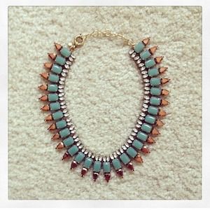 J.Crew mint spike necklace- worn once